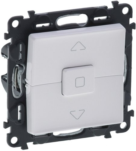 Выключатель жалюзи с фиксацией без рамки Legrand Valena Life 2-кл. белый картинка